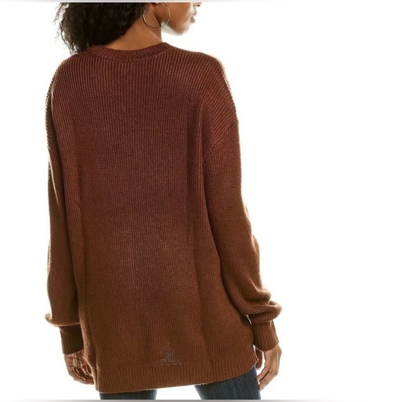 NEW Danielle Bernstein Oversized Sweater Women's Brown Size L/XL - Picture 2 of 3